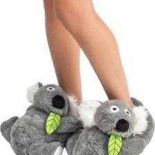 Twigy Koala Kadın,Garson Boy Hayvanlı Panduf Gri 36/41 AA0634