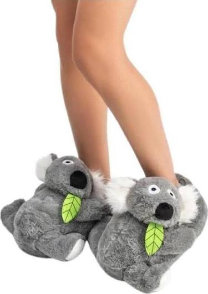 Twigy Koala Kadın,Garson Boy Hayvanlı Panduf Gri 36/41 AA0634