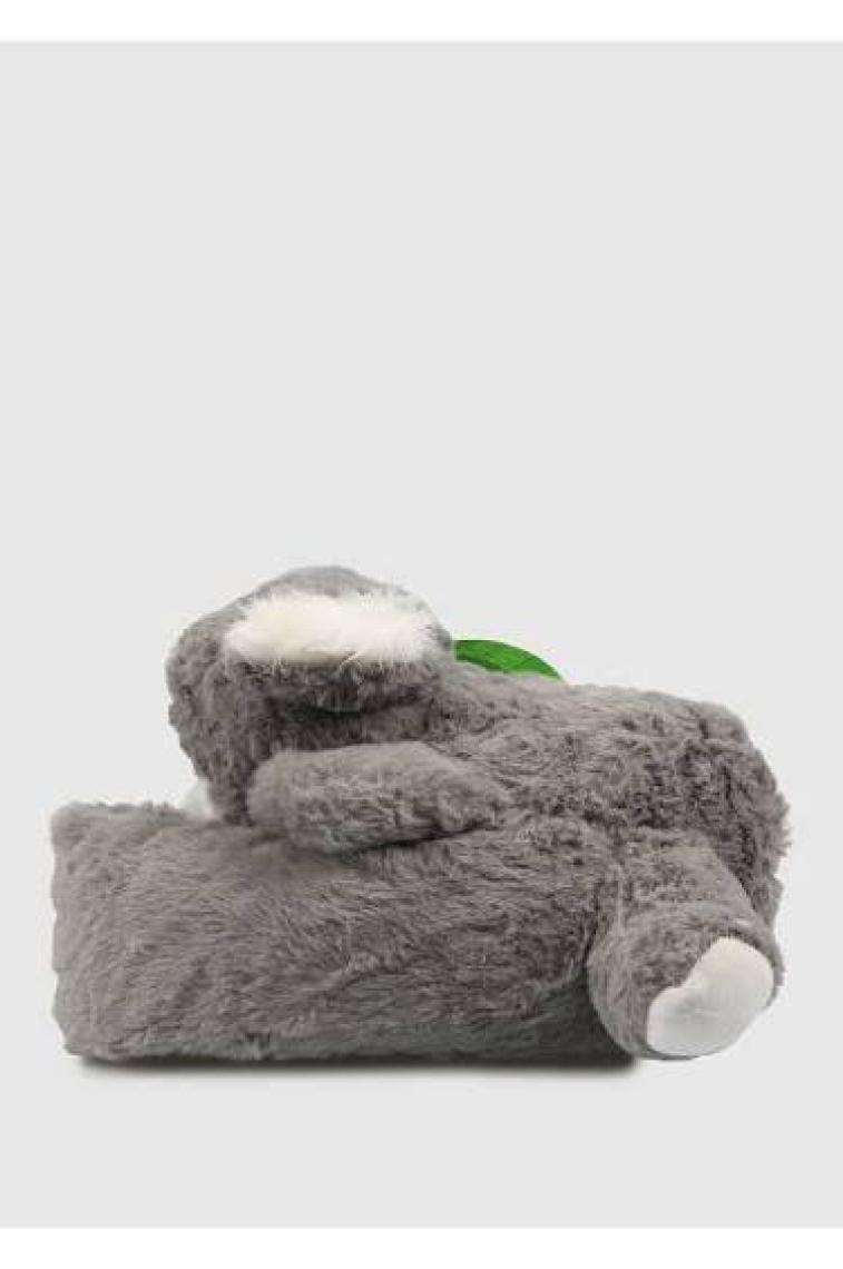 Twigy Koala Kadın,Garson Boy Hayvanlı Panduf Gri 36/41 AA0634