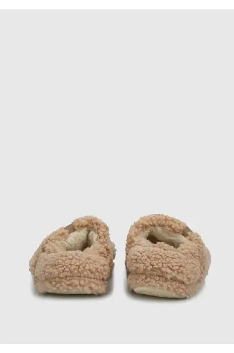 Peluche Camel Teddy Women Slipper Kadın Günlük Ev Pandufu Ted-Kcl Krem