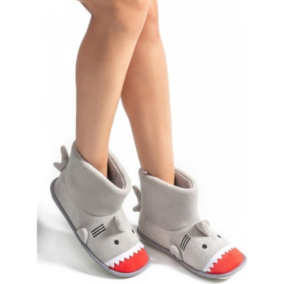 Twigy New Shark Kadın,garson Boy Ev Botu Gri 36/41 AA0008