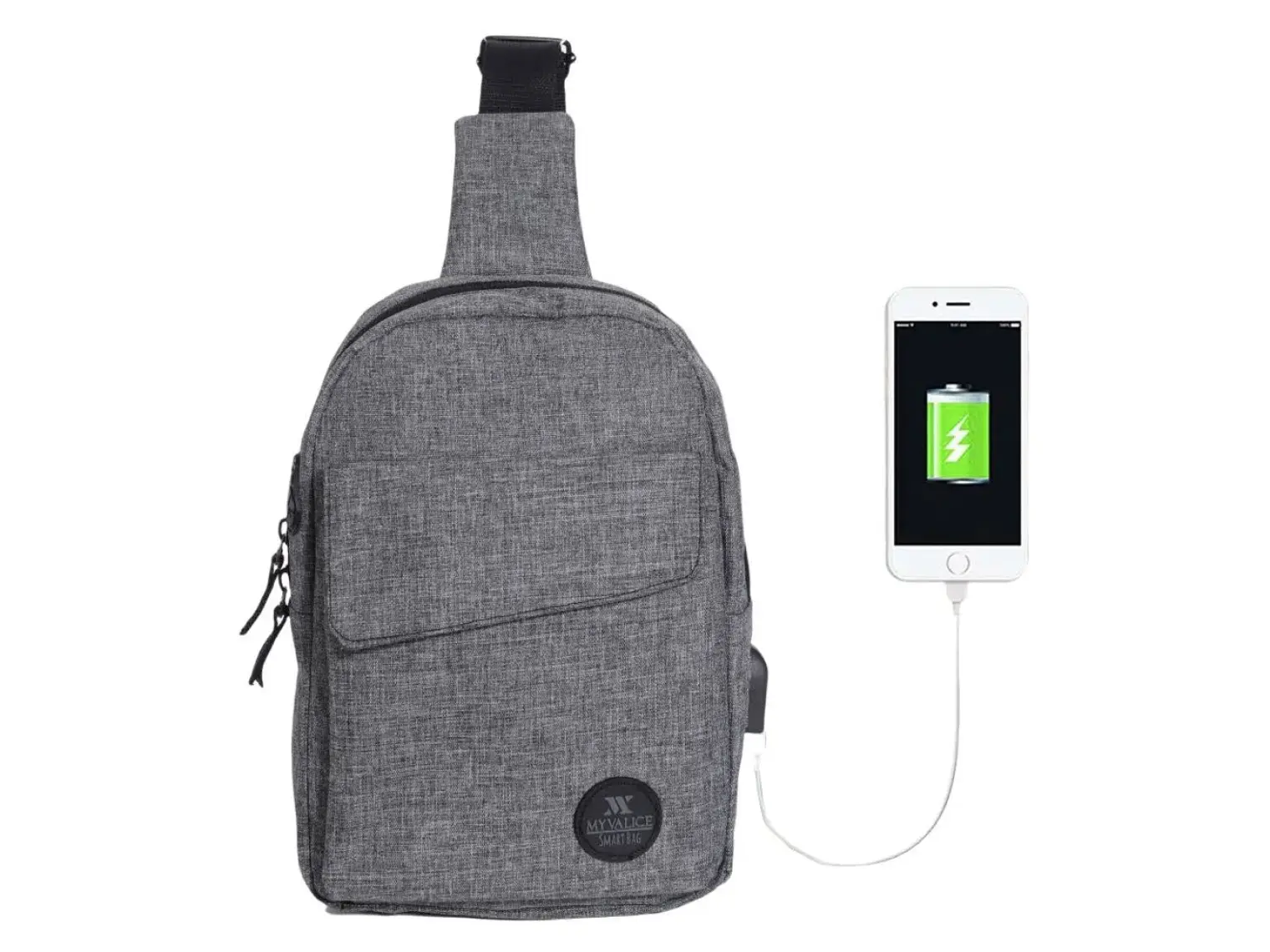 My Valice Smart Bag Usb'li Çapraz Göğüs Çantası 1505 Gri