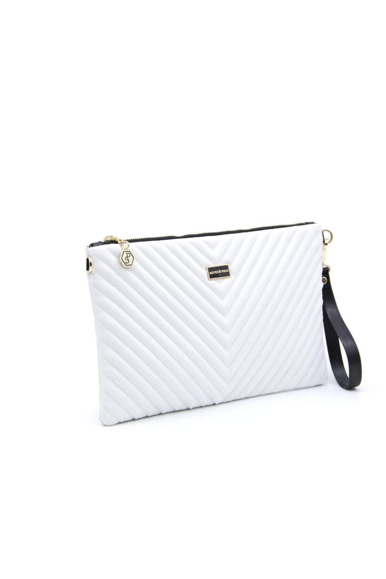 Silver Polo Silver  Polo Kadın Portföy  Clutch Beyaz - Beyaz NV1034