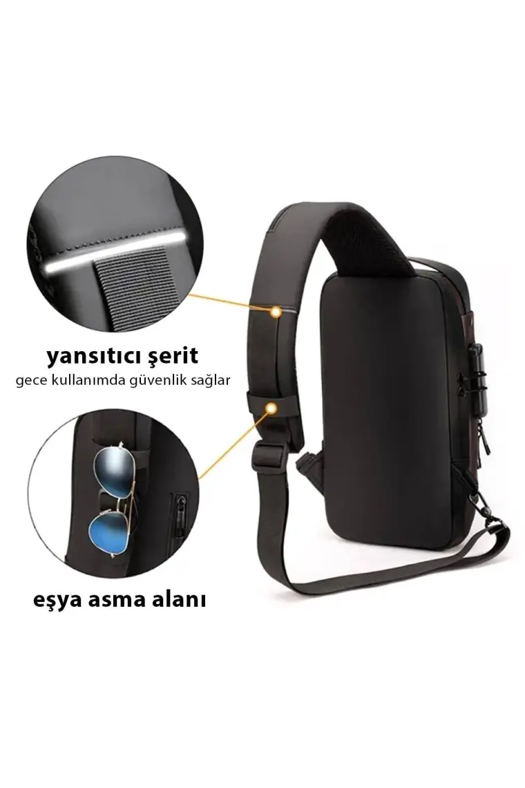 Newish Polo Kadın Kahverengi Usb Çıkışlı Çapraz Askılı Omuz ve Bel Çantası newpolo222