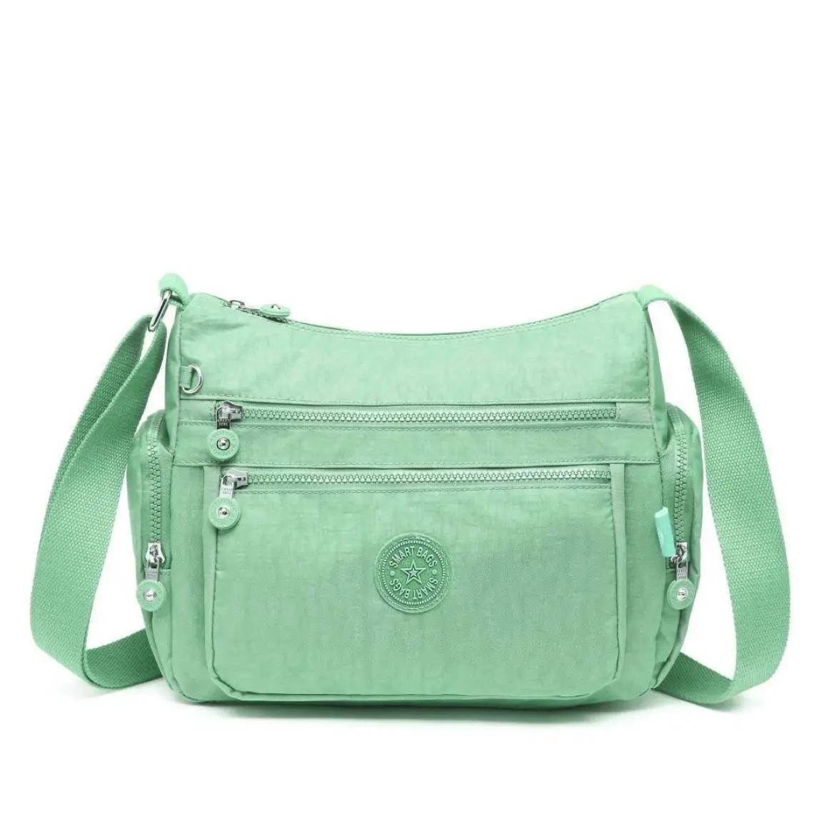 Smart Bags Krinkıl Kumaş Su Geçirmez Kadın Çapraz Çanta BC 1115 - Açık Yeşil