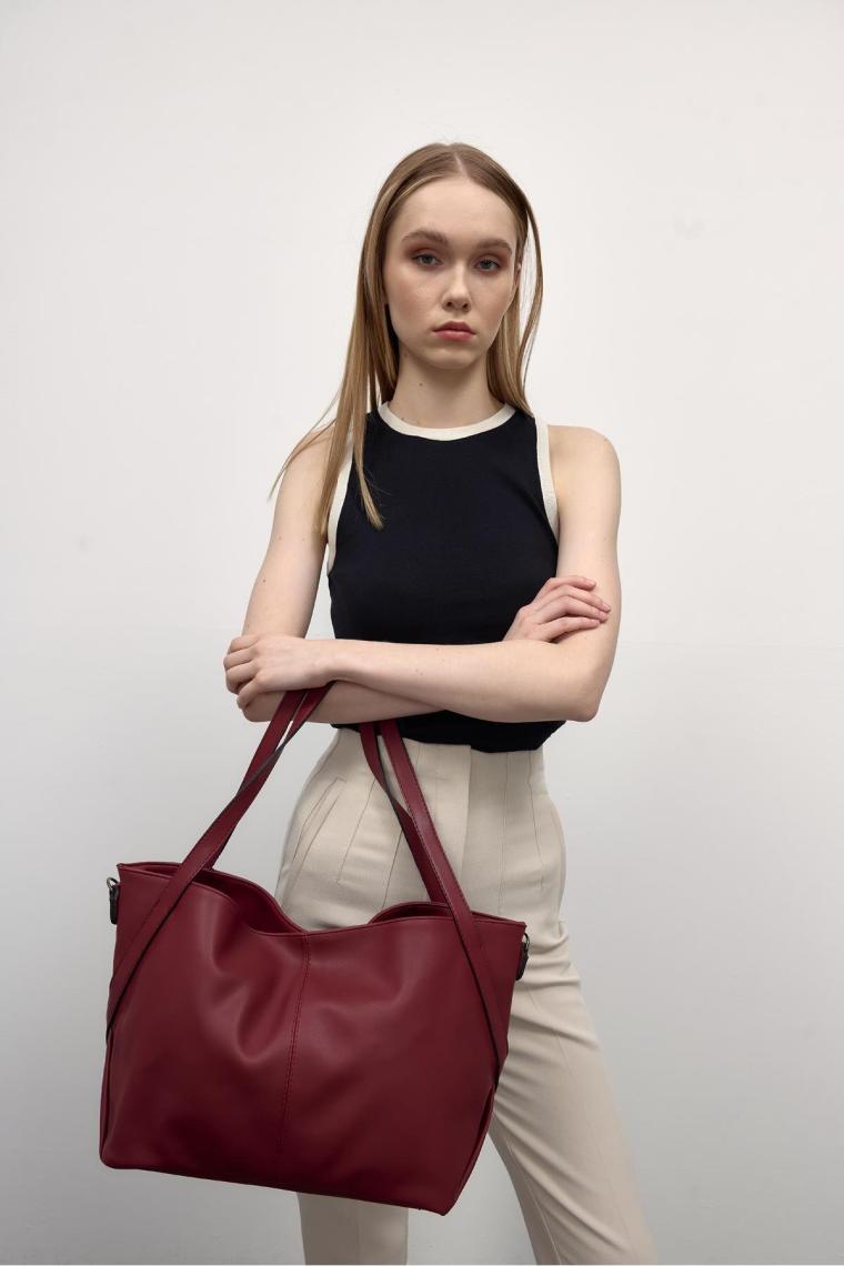 Shule Bags Basic Omuz Çantası Marguet Bordo