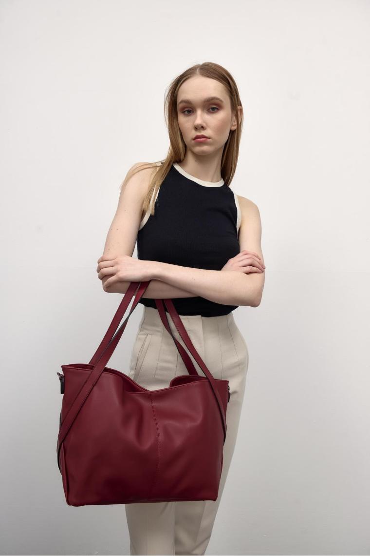 Shule Bags Basic Omuz Çantası Marguet Bordo
