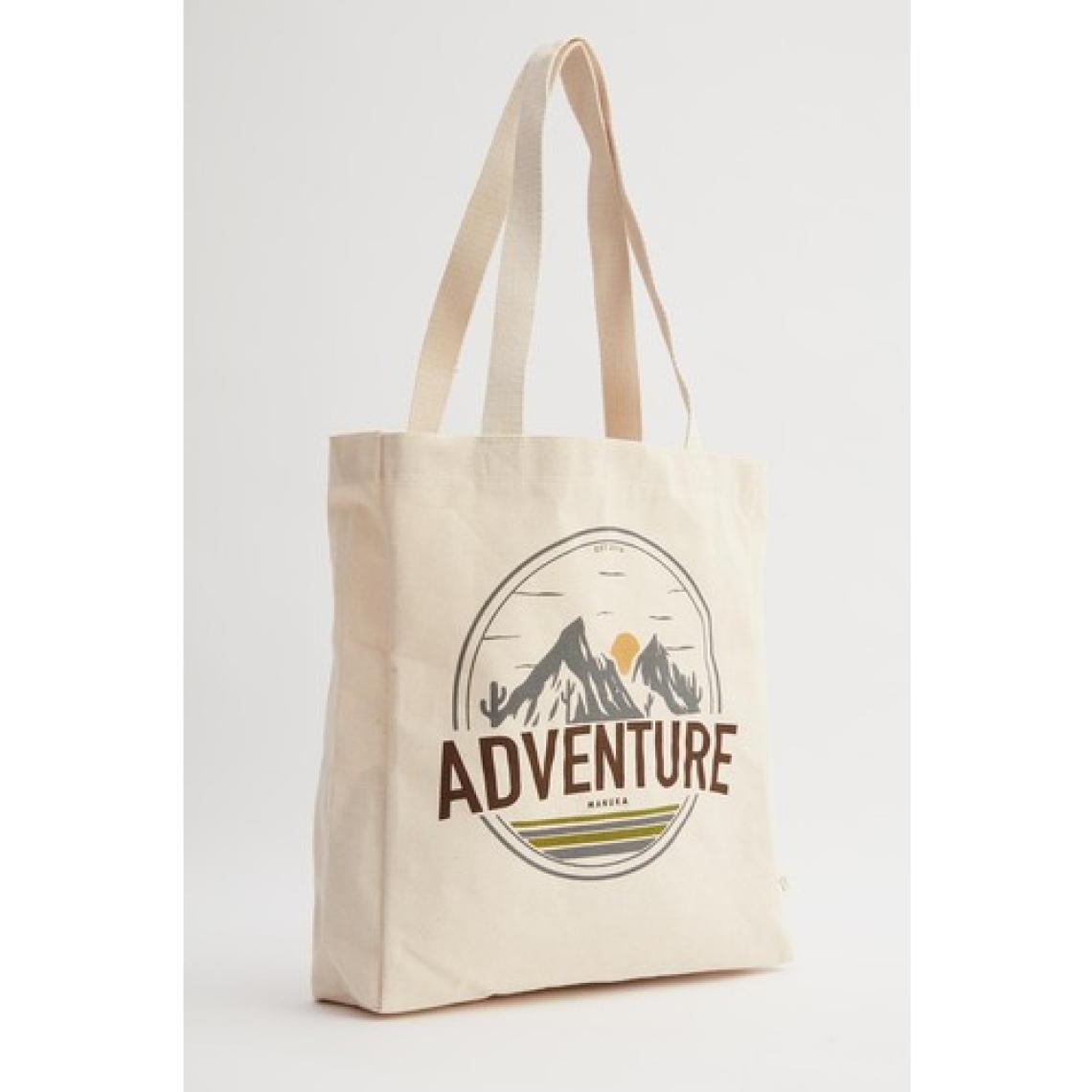 Manuka Baskılı Körüklü Bez Çanta Adventure