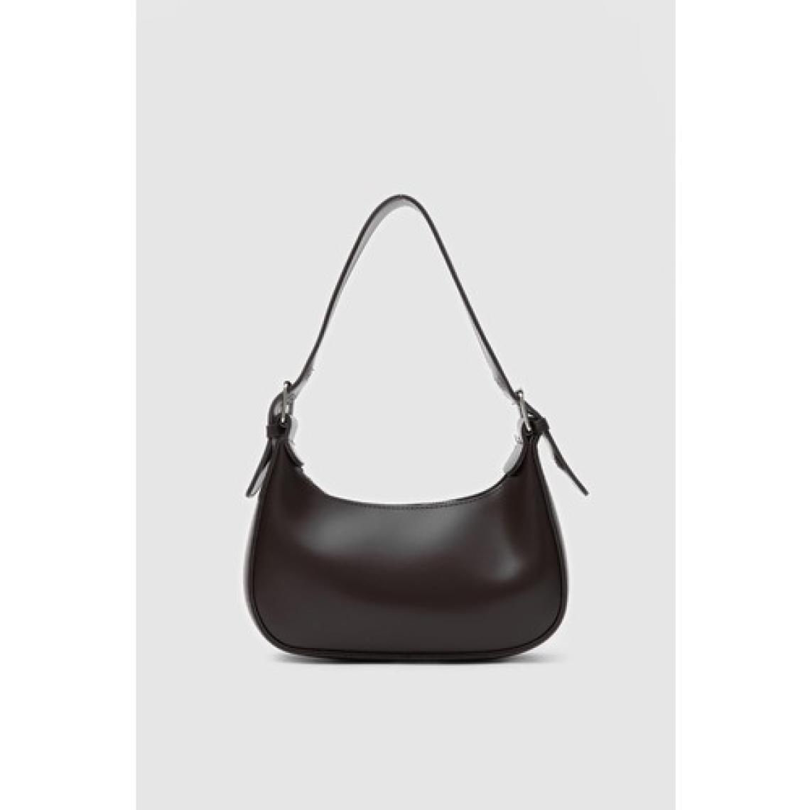 Shule Bags Muse Acı Kahve Oval Baget Çanta