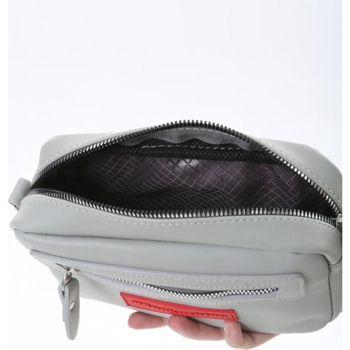 Baghashtag Gri Minik Unisex 3 Gözlü Deri Çanta