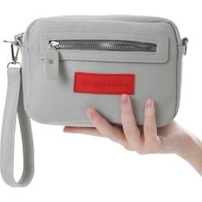 Baghashtag Gri Minik Unisex 3 Gözlü Deri Çanta