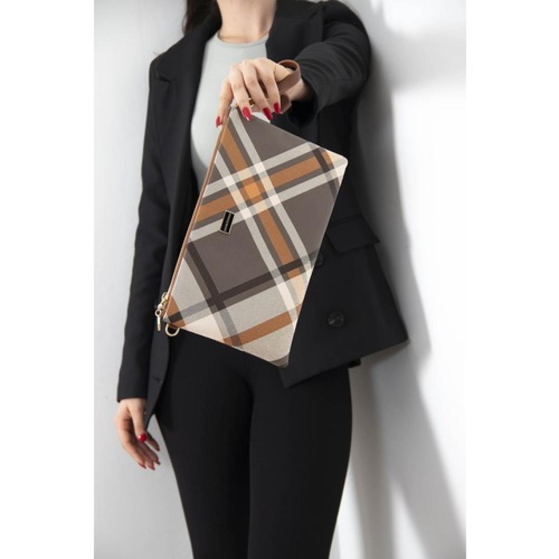 Silver Polo Silver  Polo Kadın Portföy  Clutch Haki - Taba NV1034