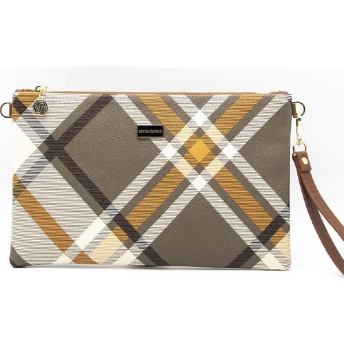 Silver Polo Silver  Polo Kadın Portföy  Clutch Haki - Taba NV1034