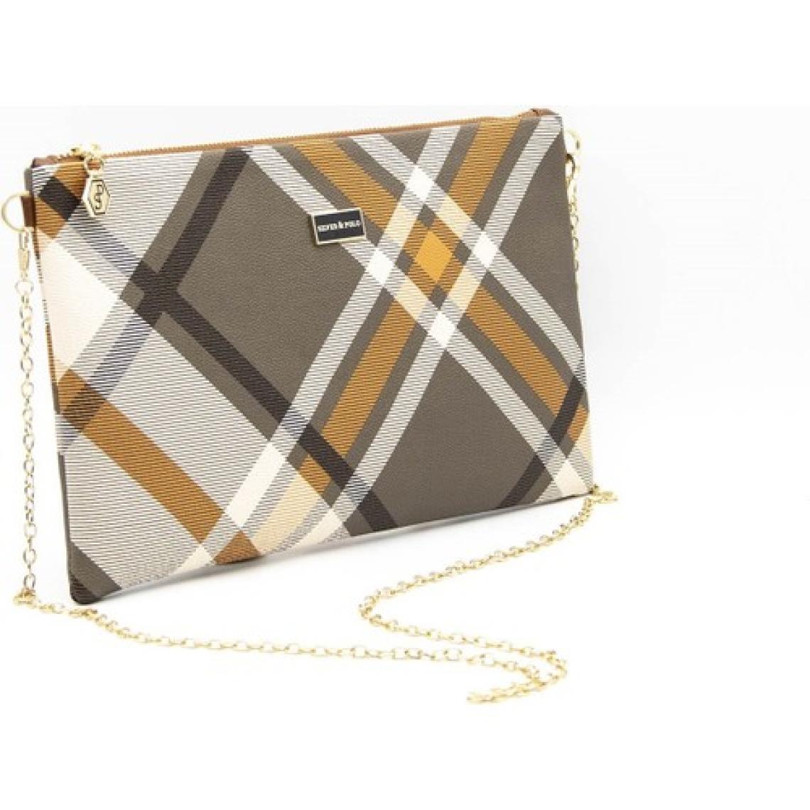 Silver Polo Silver  Polo Kadın Portföy  Clutch Haki - Taba NV1034