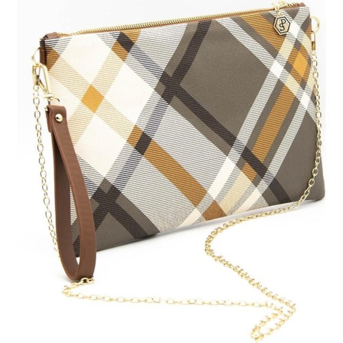 Silver Polo Silver  Polo Kadın Portföy  Clutch Haki - Taba NV1034