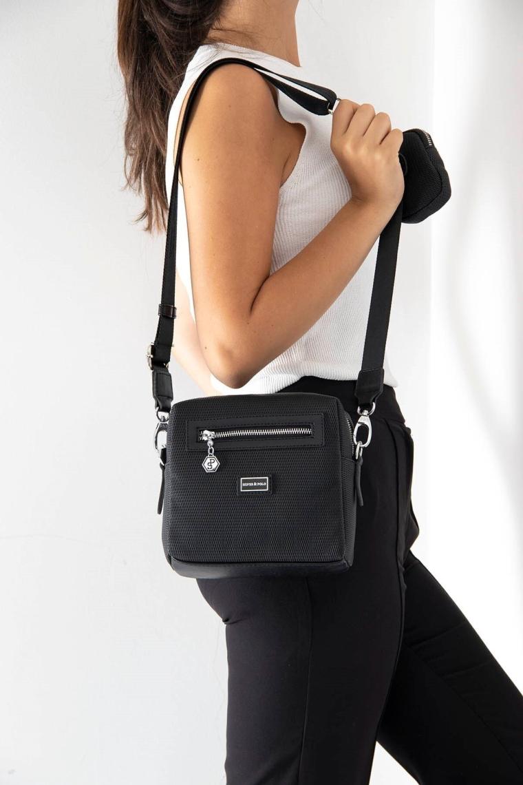 Silver Polo Silver  Polo Kadın Çapraz Çanta Siyah - Siyah NV1038