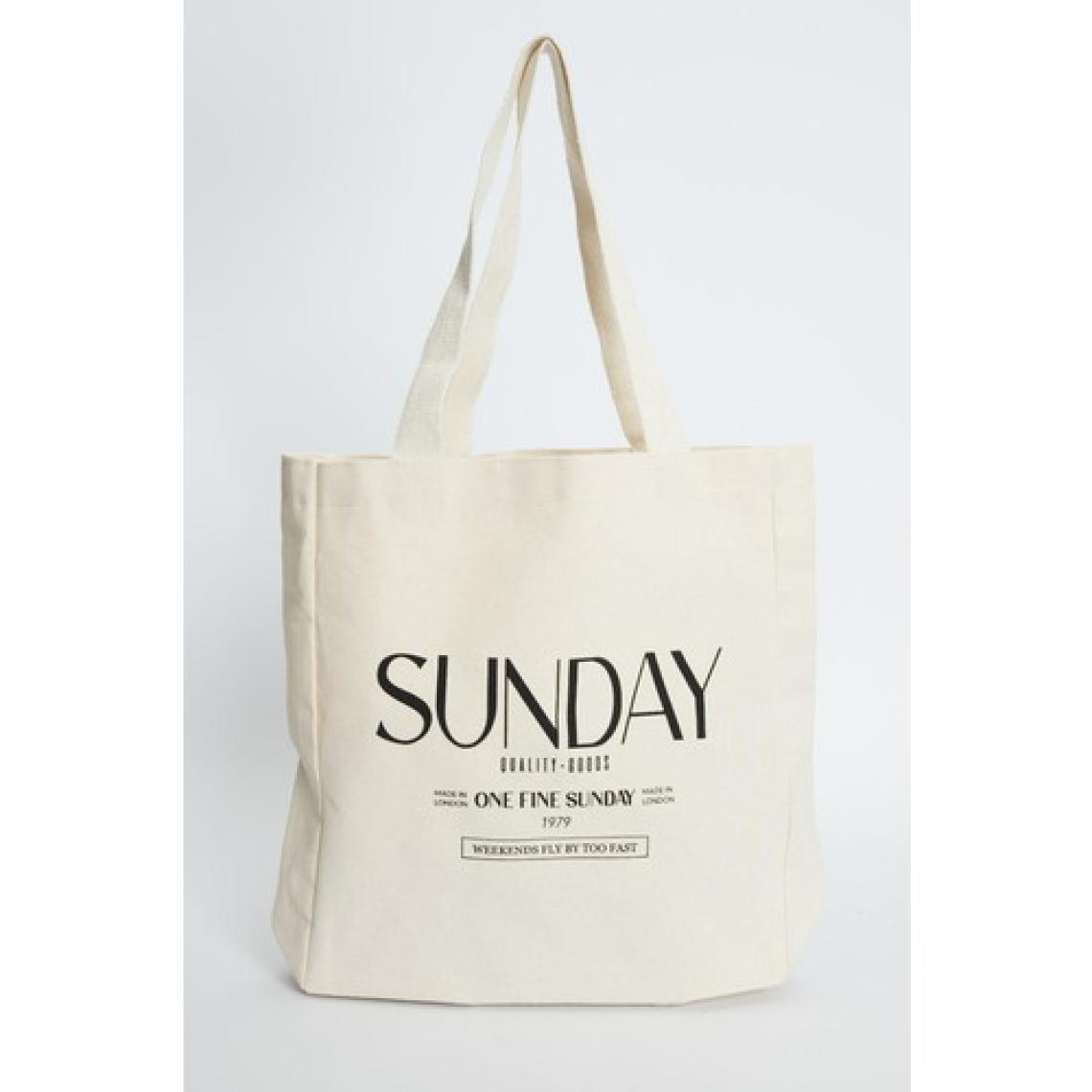 Manuka Baskılı Körüklü Bez Çanta Sunday