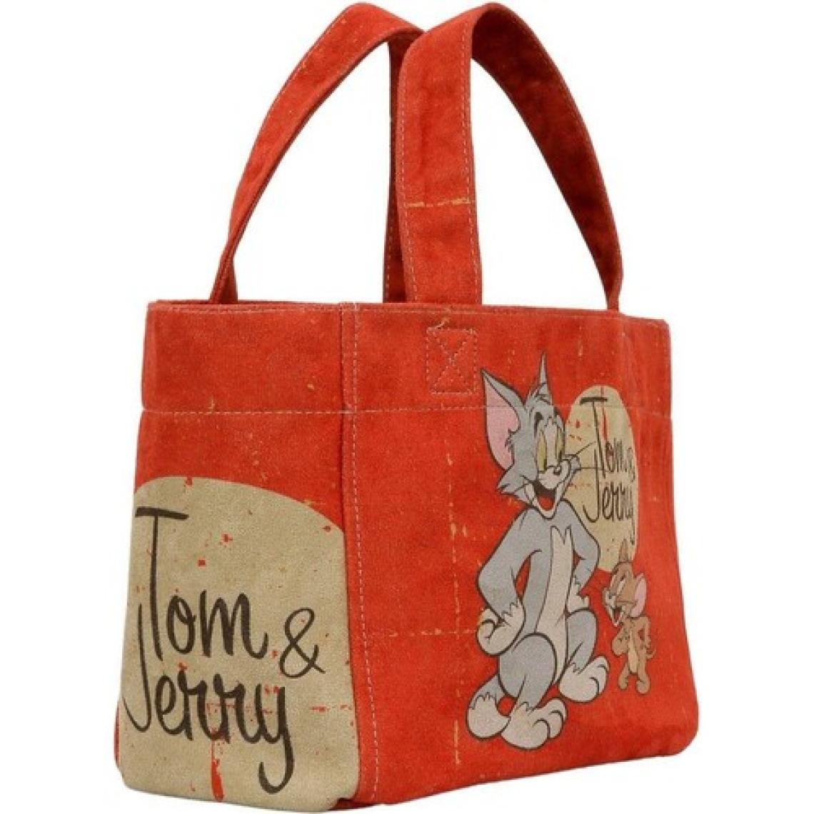 Kadın Vegan Turuncu Medium Tote Bag - Warner Bros Tom & Jerry Tasarım