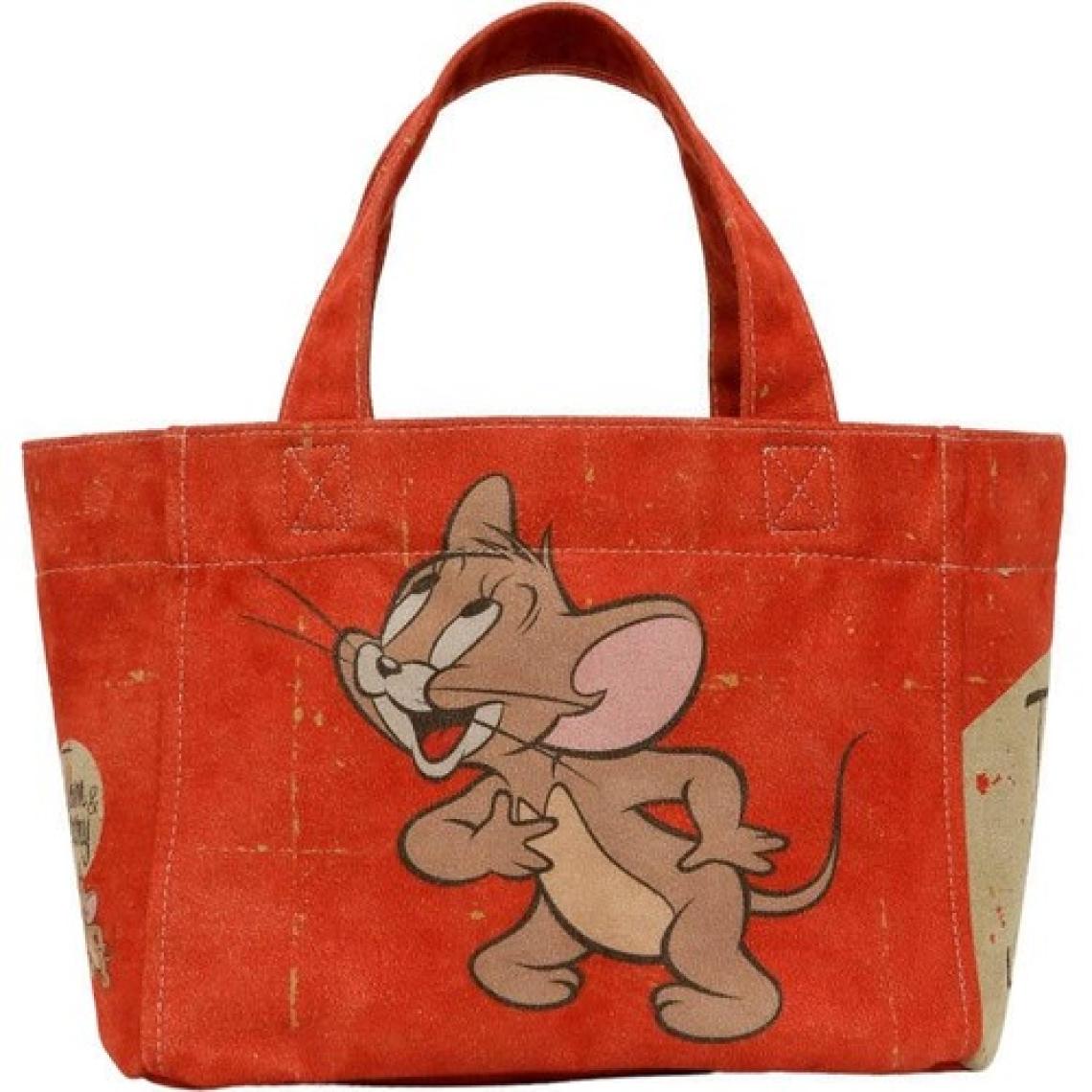 Kadın Vegan Turuncu Medium Tote Bag - Warner Bros Tom & Jerry Tasarım