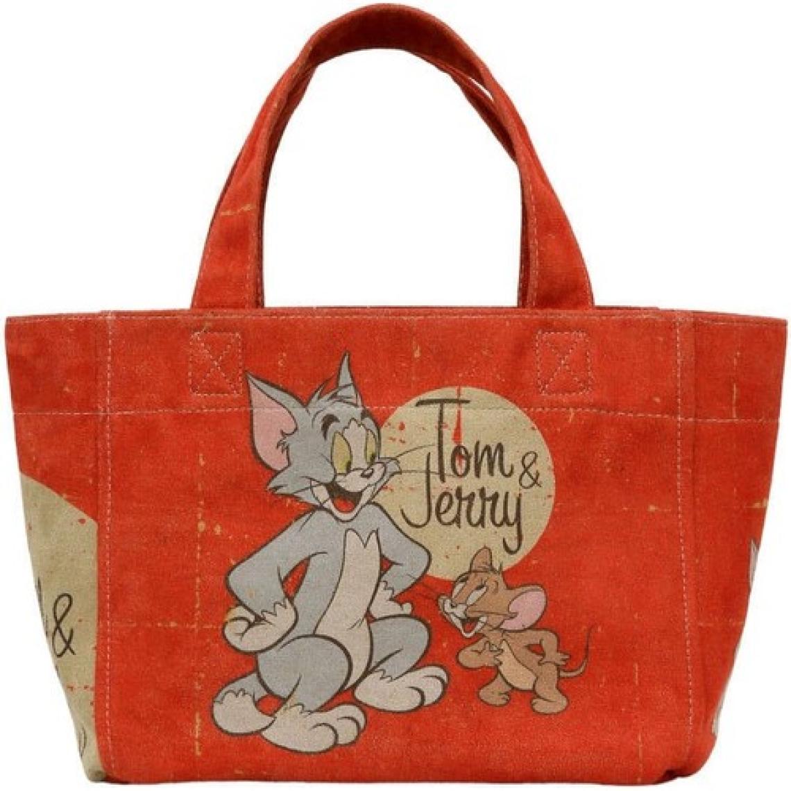Kadın Vegan Turuncu Medium Tote Bag - Warner Bros Tom & Jerry Tasarım