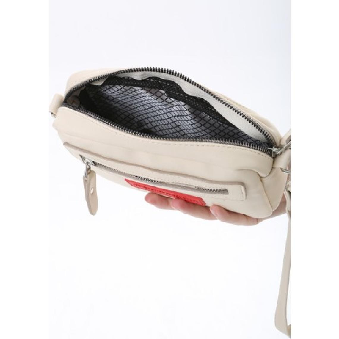 Baghashtag Krem Minik Unisex 3 Gözlü Deri Çanta