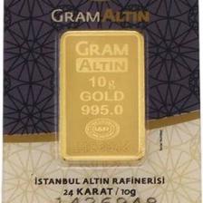 İstanbul Altın Rafinerisi 10 Gram (995) 24 Ayar Külçe Altın