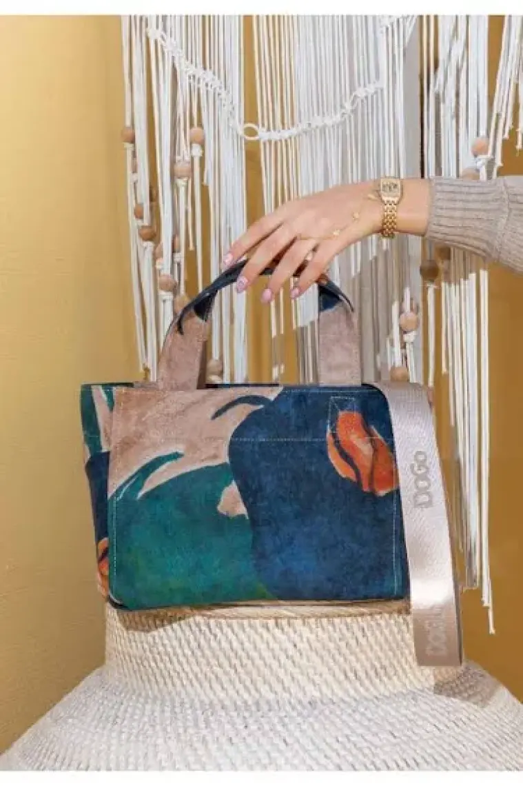 Kadın Vegan Çok Renkli Medium Tote Bag - Petals Tasarım