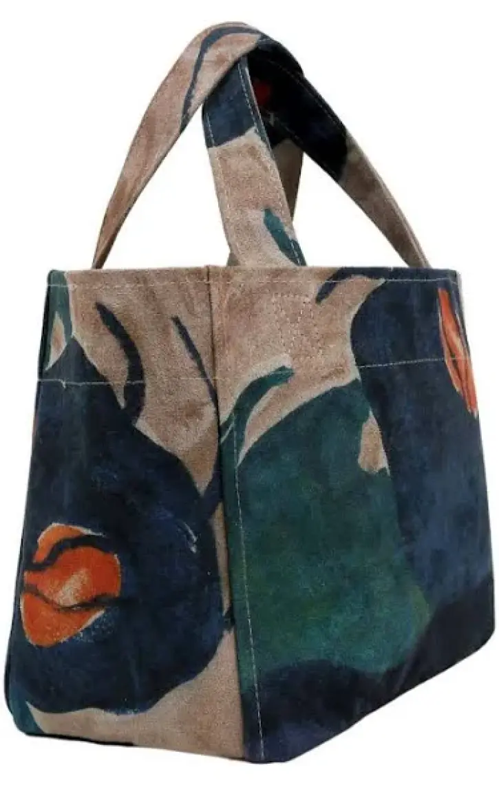 Kadın Vegan Çok Renkli Medium Tote Bag - Petals Tasarım