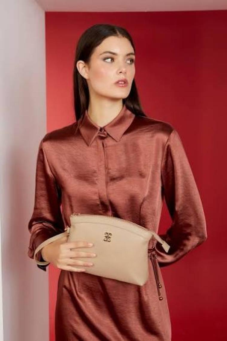 Pierre Cardin Kadın Lux Soft Asos Vizon Portföy Çanta 05PO22Y1547-LSA V