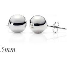 Supertrend Mentol Gümüş Top Küpe - 5 mm