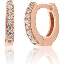 Zanaat Silver 925 Ayar Gümüş Rose 1-3 yaş Arası 10 mm Halka Bebek/Çocuk Küpesi
