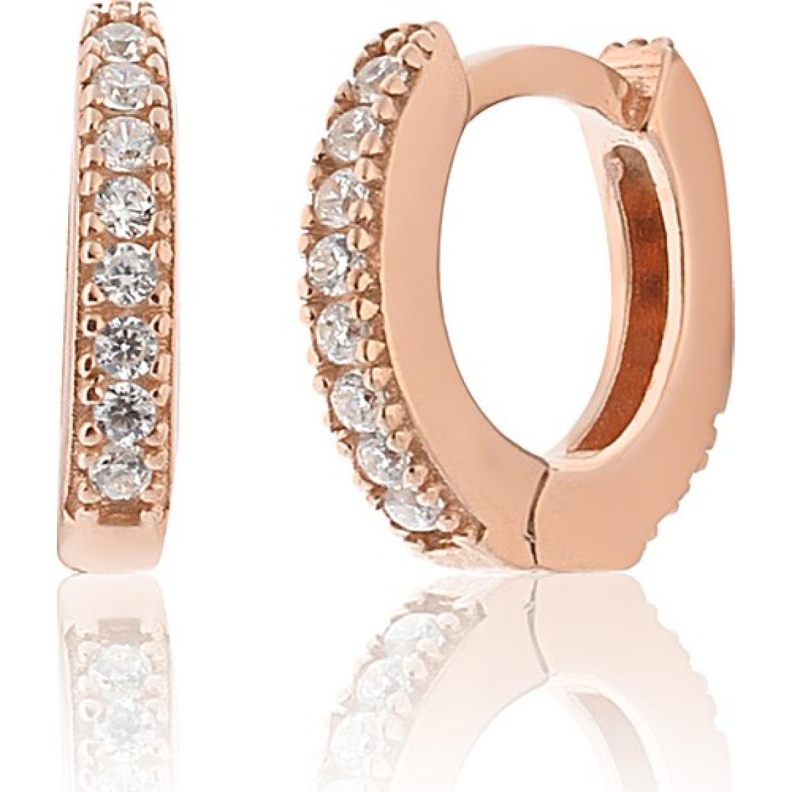 Zanaat Silver 925 Ayar Gümüş Rose 1-3 yaş Arası 10 mm Halka Bebek/Çocuk Küpesi