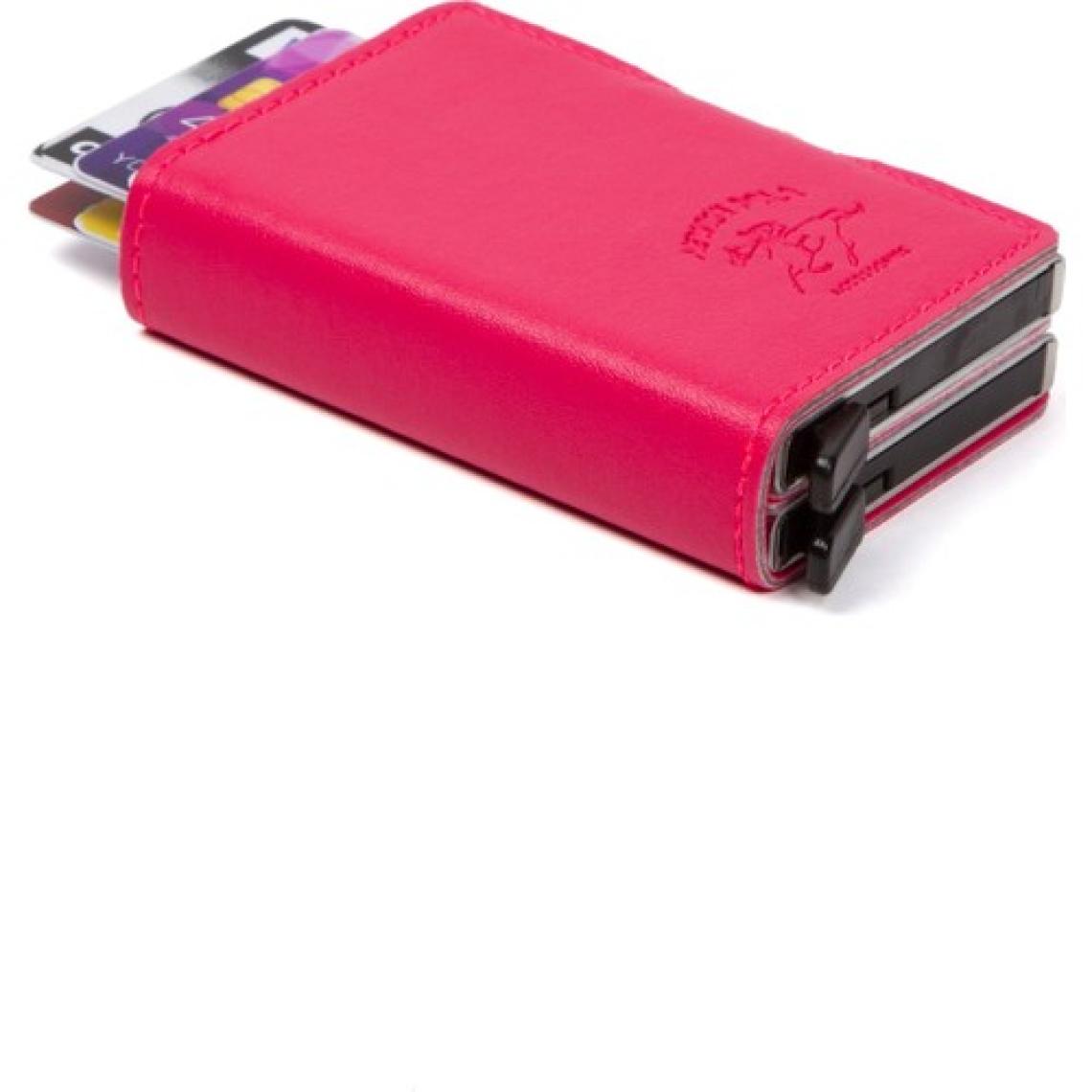 Newish Pembe Deri Rfıd Alüminyum Çift Mekanizmalı Kartlık ve Cüzdan NEW027