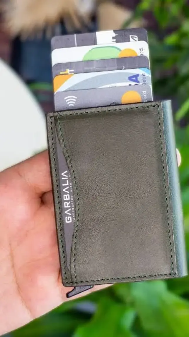 Garbalia Smokey Hakiki Deri Mekanizmalı Ipli Kartlık Cüzdan