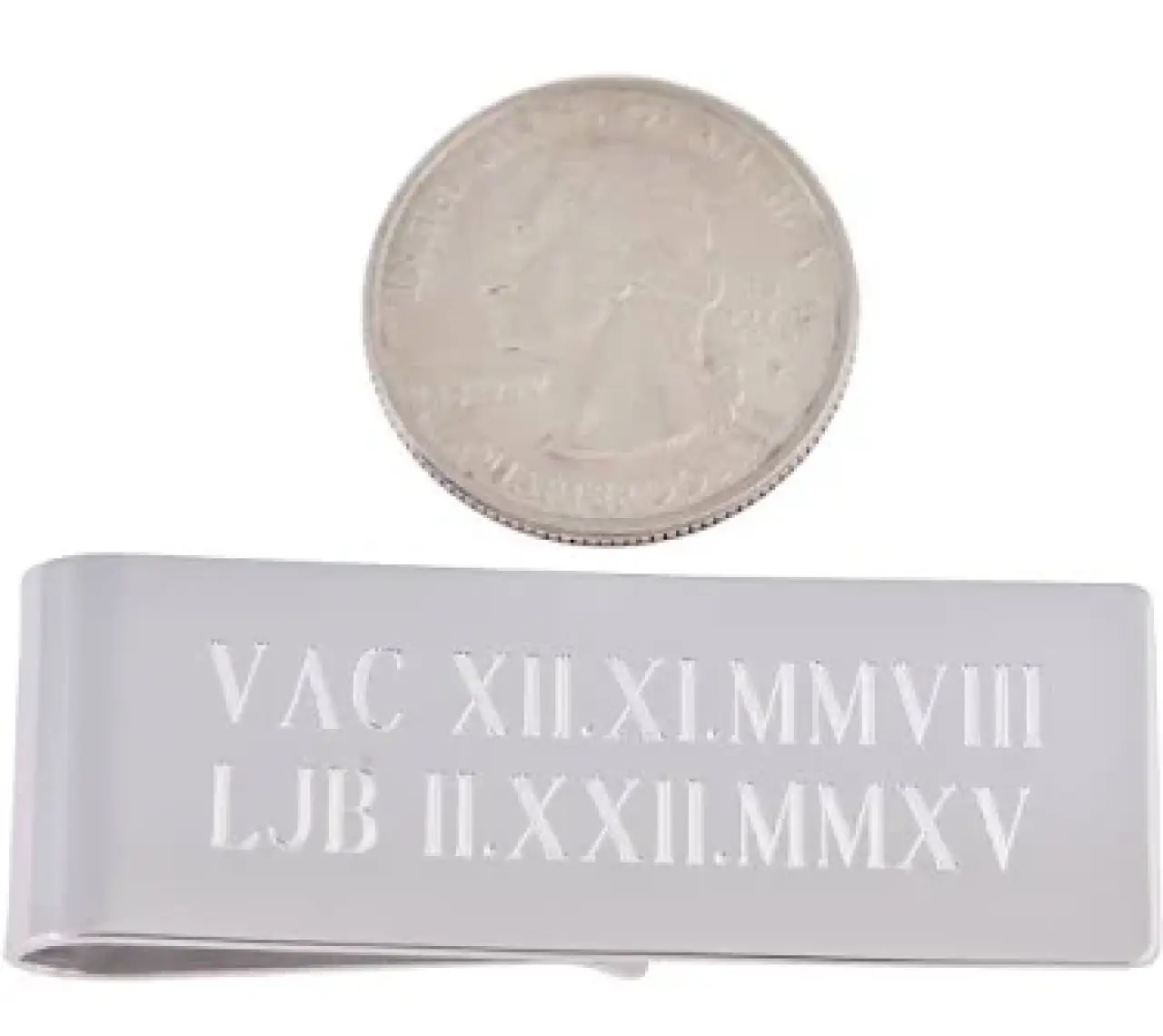 Spelt Metal Kağıt Para Tokası Kart Tutucu Klips Cüzdan Ataş Gümüş 5cm x 1,5cm