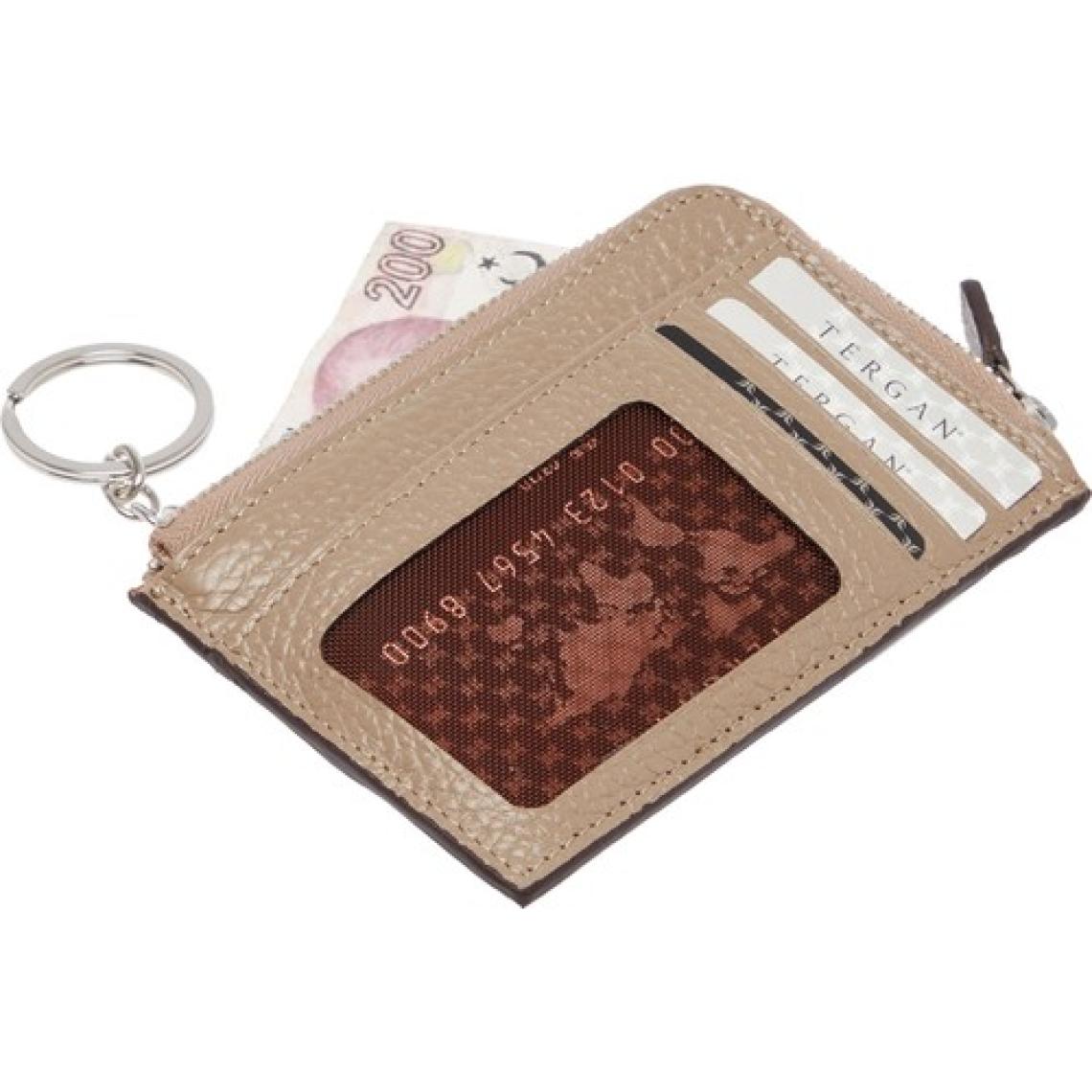 Bej Hakiki Deri Unisex Kredi Kartlık - S1KK00000265-S95