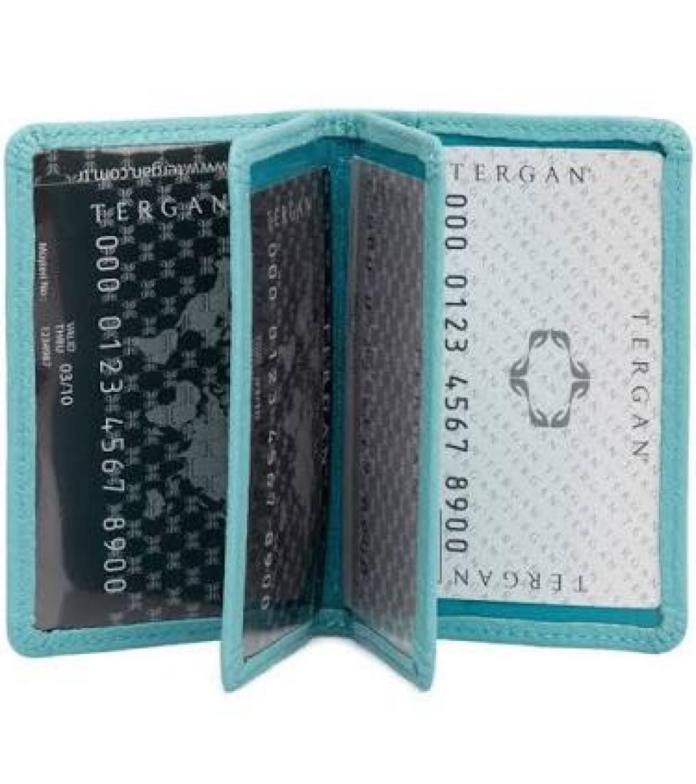 Tergan Mavi Deri Unisex Kredi Kartlık 01601N29
