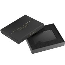 Louise Motto Cardx - Burano Clips - Yeni Nesil Minimalist Cüzdan & Metal Kartlık - Rfid Koruma (Siyah)