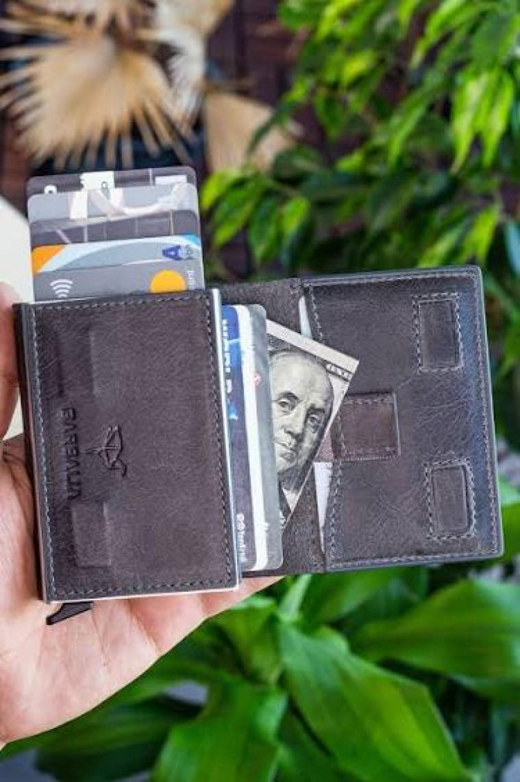 Garbalia Smokey Hakiki Deri Mekanizmalı Ipli Kartlık Cüzdan