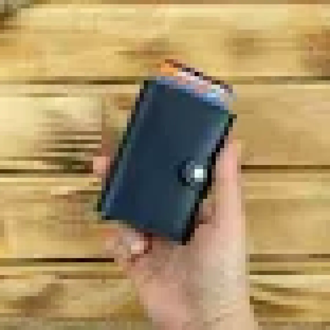 Modica Angora - Rfid Korumalı Kağıt Para Bölmeli Kişiye Özel Mekanizmalı Siyah Cüzdan/Akıllı Kartlık