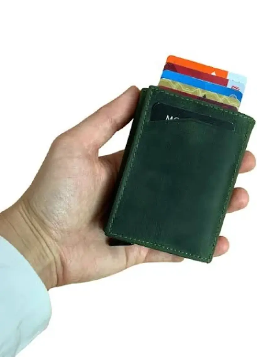 Modica Pescol - Hakiki Deri RFID Korumalı Otomatik Mekanizmalı Akıllı Kartlık/Cüzdan