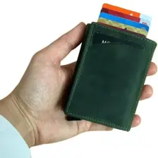 Modica Pescol - Hakiki Deri RFID Korumalı Otomatik Mekanizmalı Akıllı Kartlık/Cüzdan