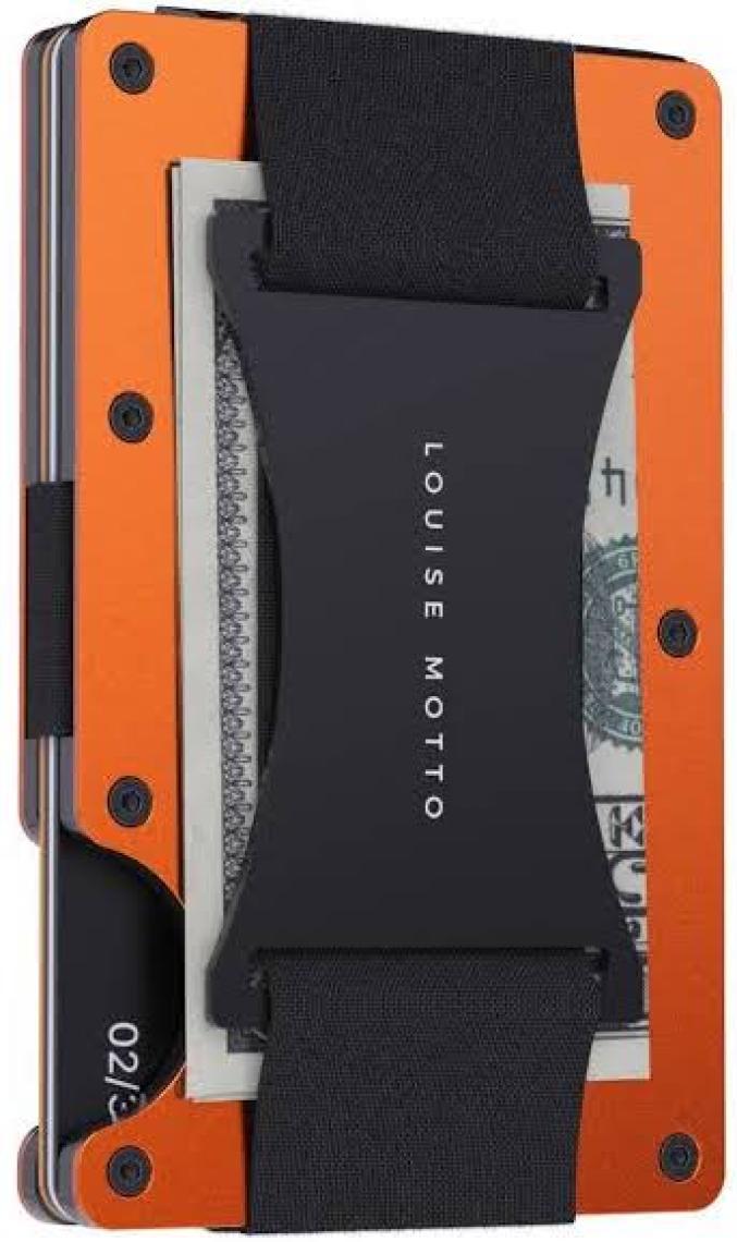 Louise Motto - Cardx - Burano Strap - Yeni Nesil Minimalist Cüzdan & Kartlık Premium Malzeme, Rfıd Korumalı - Turuncu
