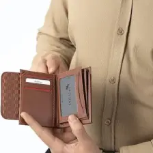 Dama Desenli Erkek Cüzdan Ve Kartlık Taba
