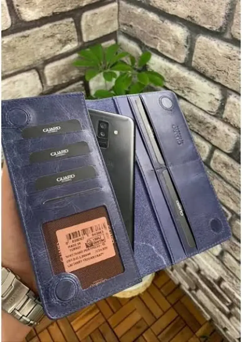 Guard Telefon Girişli Deri Erkek/Kadın Portföy Cüzdan