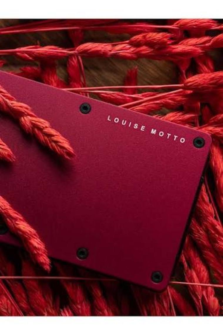 Louise Motto - Cardx - Burano Strap - Yeni Nesil Minimalist Cüzdan & Kartlık Premium Malzeme, Rfıd Korumalı - Kırmızı