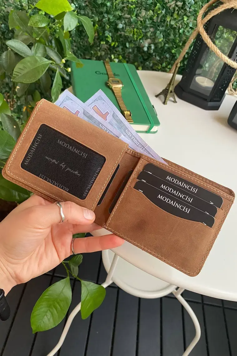 Modica Cosmos - Hakiki Deri Pisotlu Erkek Cüzdan
