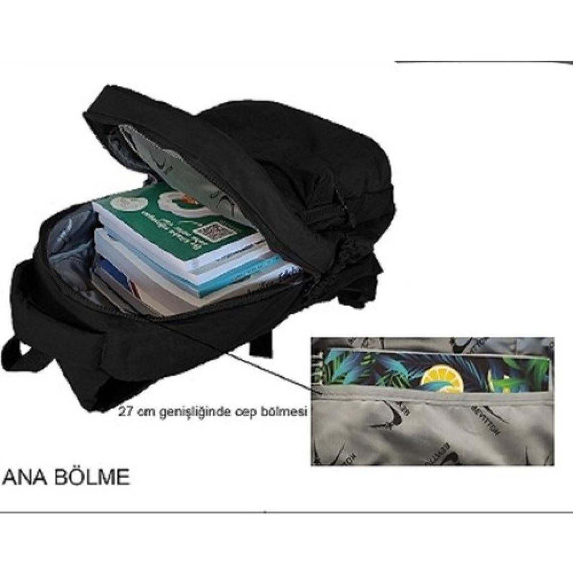 1700 Krinkıl Su Geçirmez Kumaş Unisex Okul Sırt Çantası