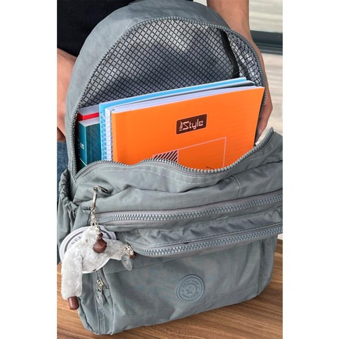Nemo Bags Gri Sırt Çantası Okul Çantası Laptop ve Seyahat Çantası Su Geçirmez Spor Çanta