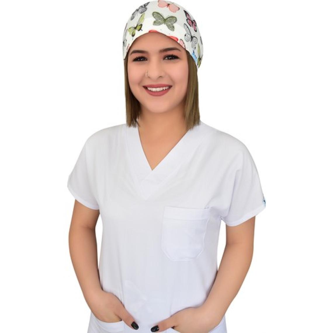 Nur Ortopedi Yeşil Kelebek Desen  Doktor Hemşire Hastane Medikal Cerrahi Bone